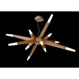 Lámpara colgante moderna contemporánea de madera de 12 luces