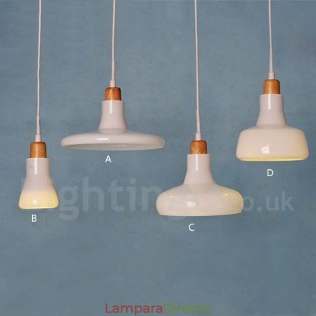 Lámpara colgante retro vintage con pantalla de cristal Lámpara colgante retro vintage con pantalla de cristal