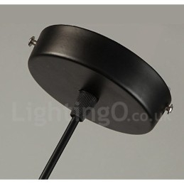 Lámpara colgante retro vintage de metal de una luz