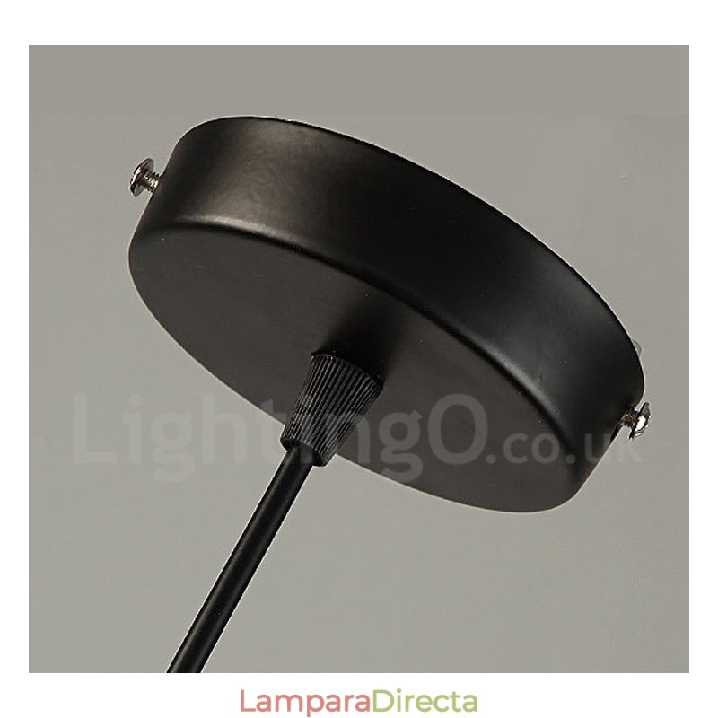 Lámpara colgante retro vintage de metal de una luz