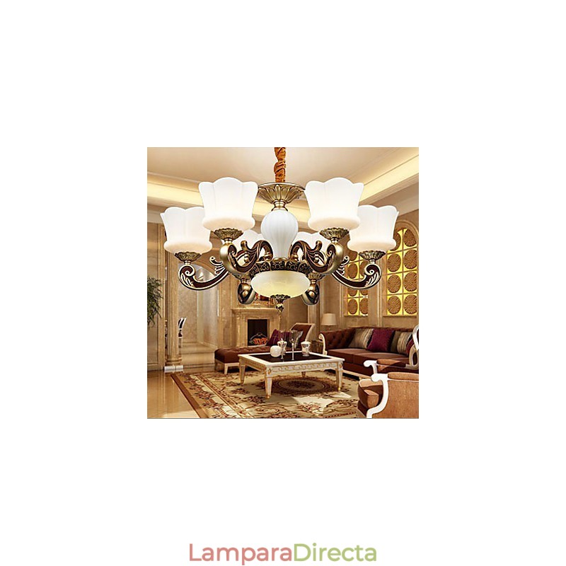 Lámpara colgante retro de aleación de zinc creativa para comedor o jardín