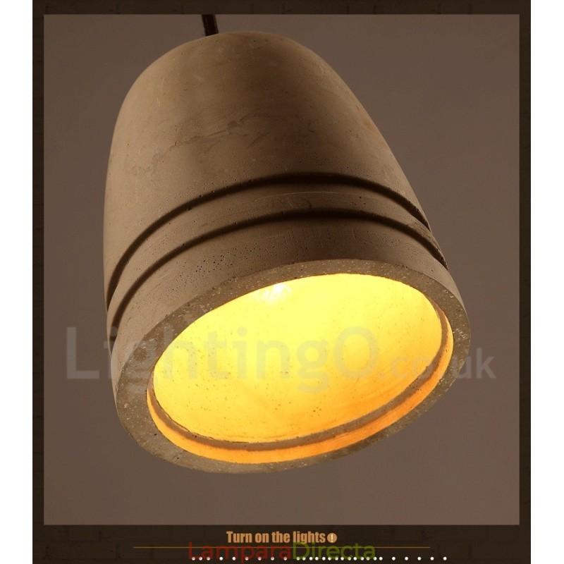 Lámpara colgante de hormigón retro vintage