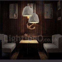 Lámpara colgante vintage de hormigón de una luz