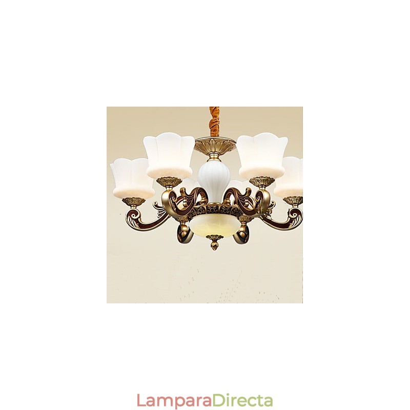 Lámpara colgante retro de aleación de zinc creativa para comedor o jardín