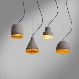Lámpara colgante de hormigón contemporánea moderna de 1 luz