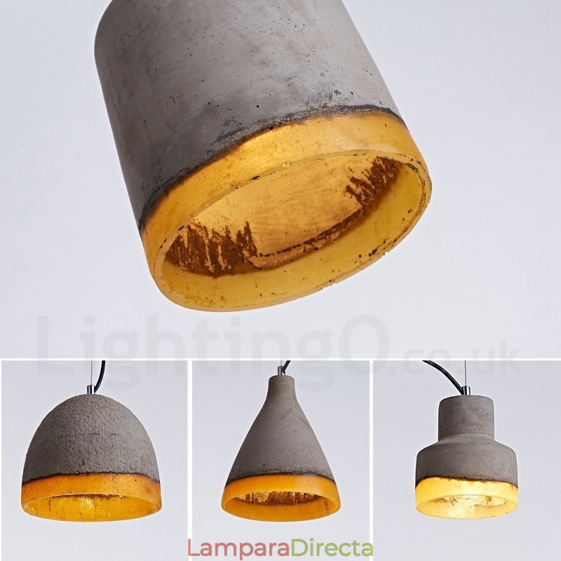 Lámpara colgante de hormigón contemporánea moderna de 1 luz