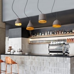 Lámpara colgante de hormigón contemporánea moderna de 1 luz