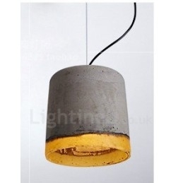 Lámpara colgante de hormigón contemporánea moderna de 1 luz