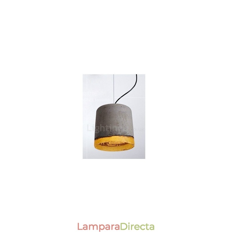 Lámpara colgante de hormigón contemporánea moderna de 1 luz