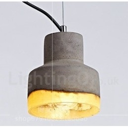 Lámpara colgante de hormigón contemporánea moderna de 1 luz