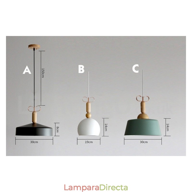 Lámpara colgante multicolor contemporánea moderna
