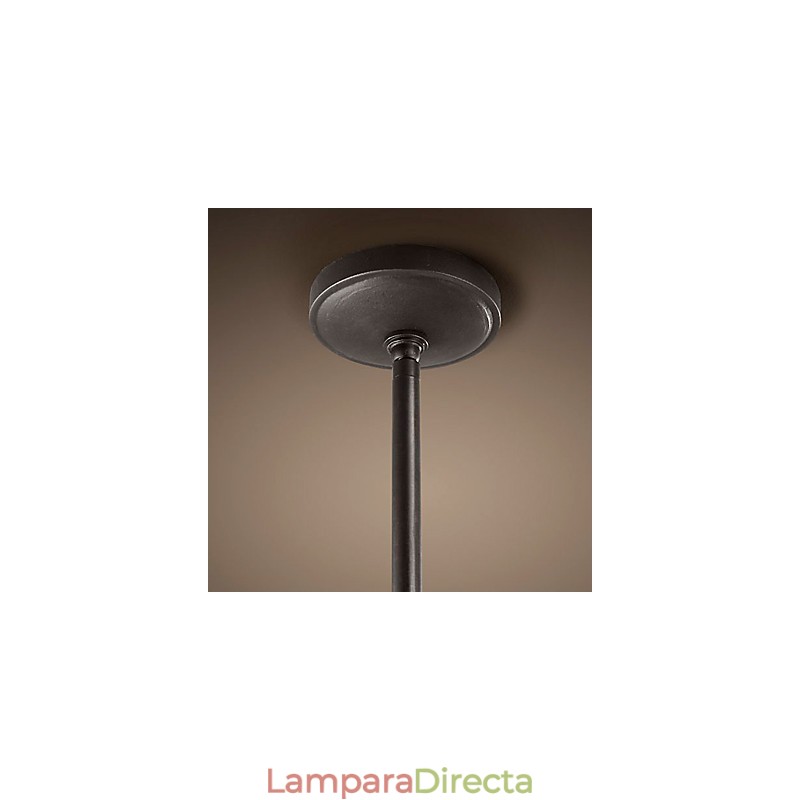 Lámpara colgante de hierro estilo retro con 12 luces y función de vela