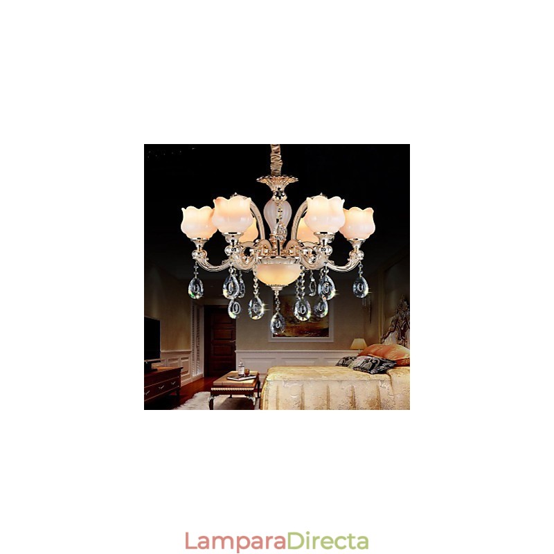 Lámpara colgante de jade de estilo europeo Lámpara colgante de cristal