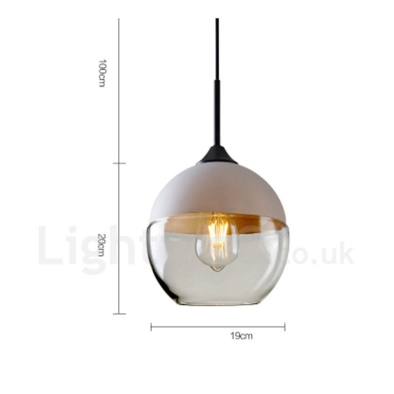 Lámpara colgante contemporánea moderna con pantalla de cristal