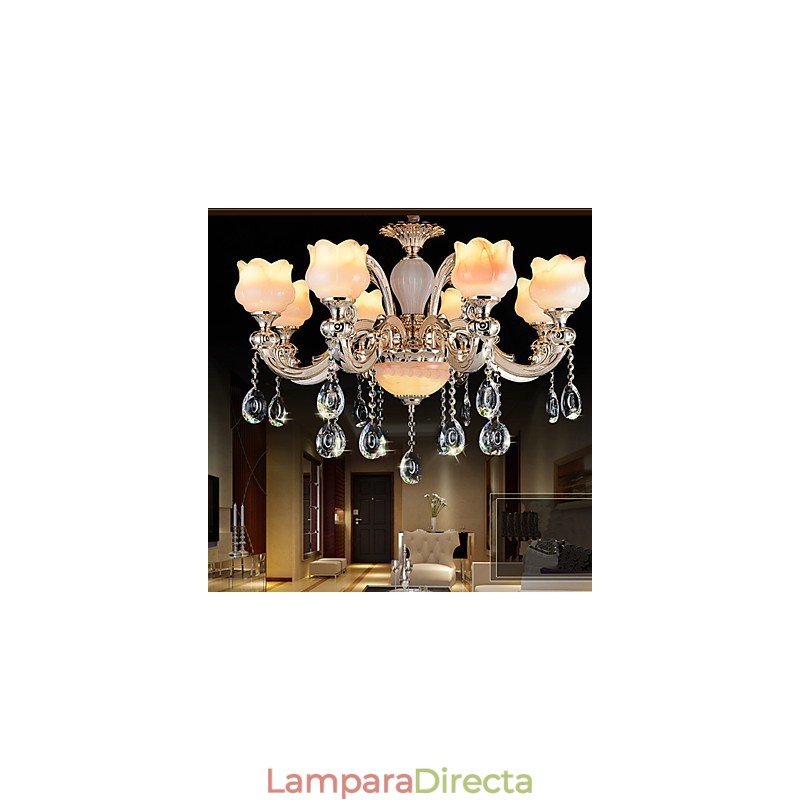 Lámpara colgante de jade de estilo europeo Lámpara colgante de cristal