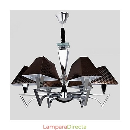 Lámpara de araña de hierro forjado de moda con iluminación artística de 6 luces Lámpara de araña de hierro forjado de moda con iluminación artística de 6 luces