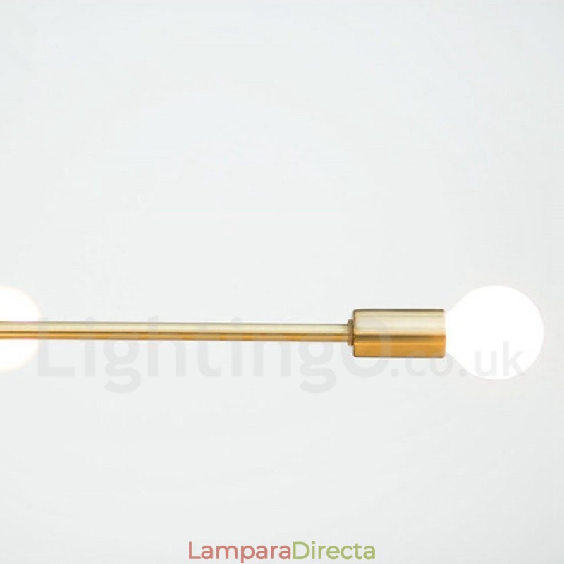 Lámpara de araña moderna contemporánea de cobre de 5 luces