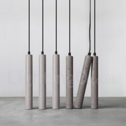 Lámpara colgante moderna contemporánea de hormigón de 1 luz