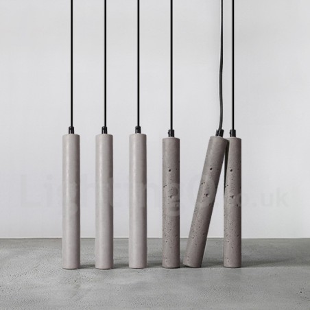Lámpara colgante moderna contemporánea de hormigón de 1 luz Lámpara colgante moderna contemporánea de hormigón de 1 luz