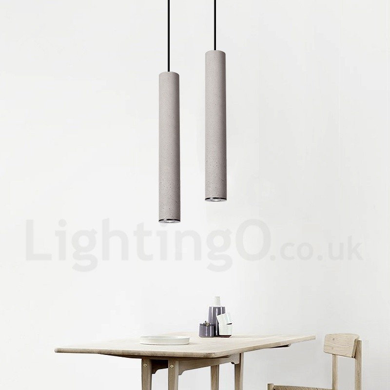Lámpara colgante moderna contemporánea de hormigón de 1 luz