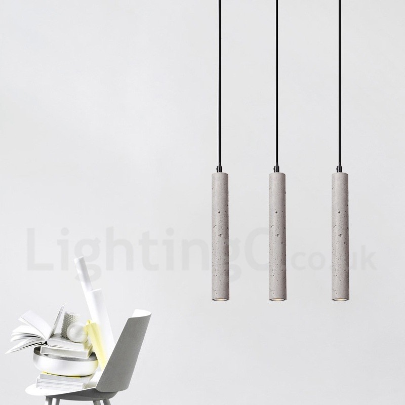Lámpara colgante moderna contemporánea de hormigón de 1 luz