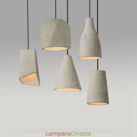 Lámpara colgante de hormigón de 1 luz Lámpara colgante de hormigón de 1 luz