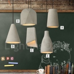 Lámpara colgante de hormigón de 1 luz