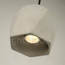 Lámpara colgante de hormigón de 1 luz