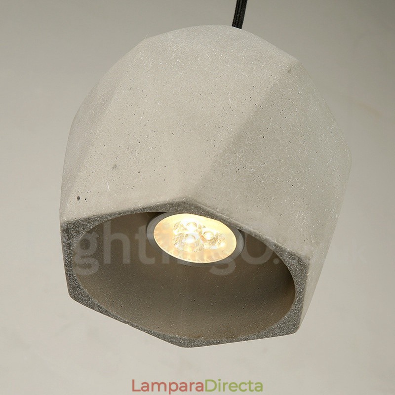 Lámpara colgante de hormigón de 1 luz