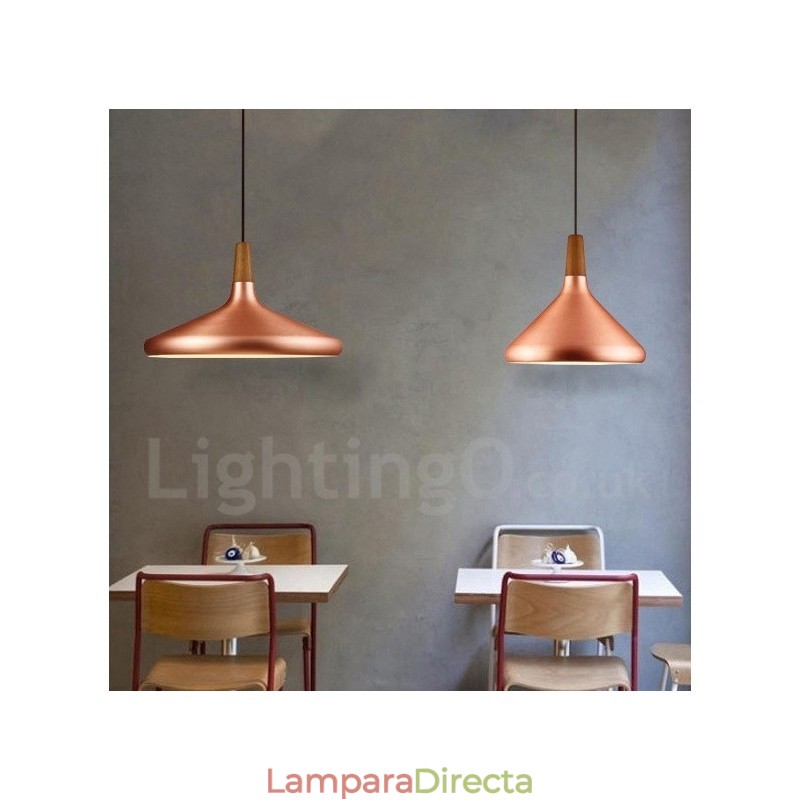 Lámpara colgante moderna contemporánea de metal de 1 luz