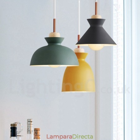 Lámpara colgante moderna y contemporánea de metal multicolor Lámpara colgante moderna y contemporánea de metal multicolor