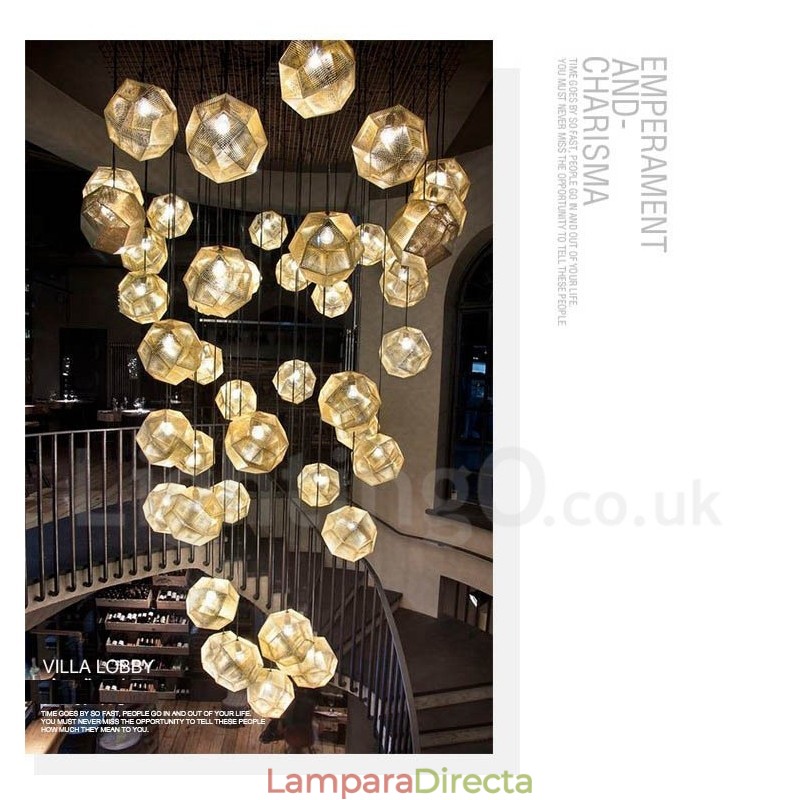 Lámpara colgante moderna contemporánea de una luz con forma de globo