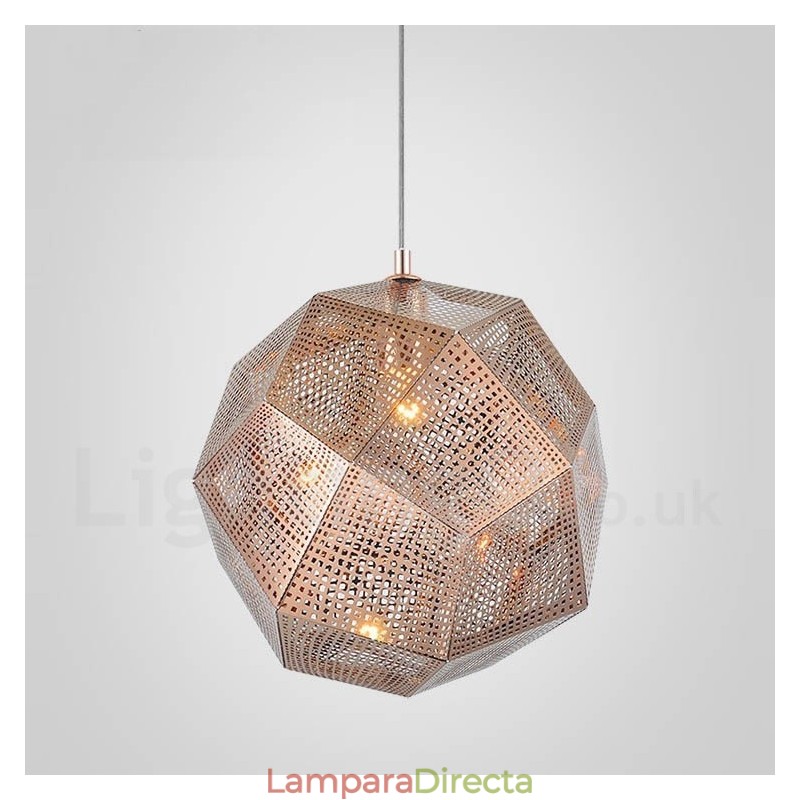 Lámpara colgante moderna contemporánea de una luz con forma de globo