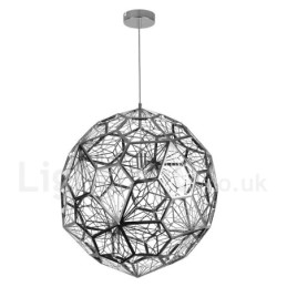 Lámpara colgante moderna contemporánea de una luz con forma de globo