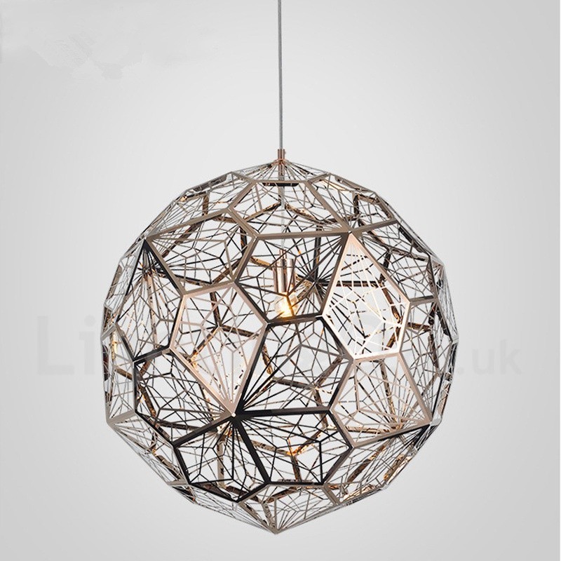 Lámpara colgante moderna contemporánea de una luz con forma de globo