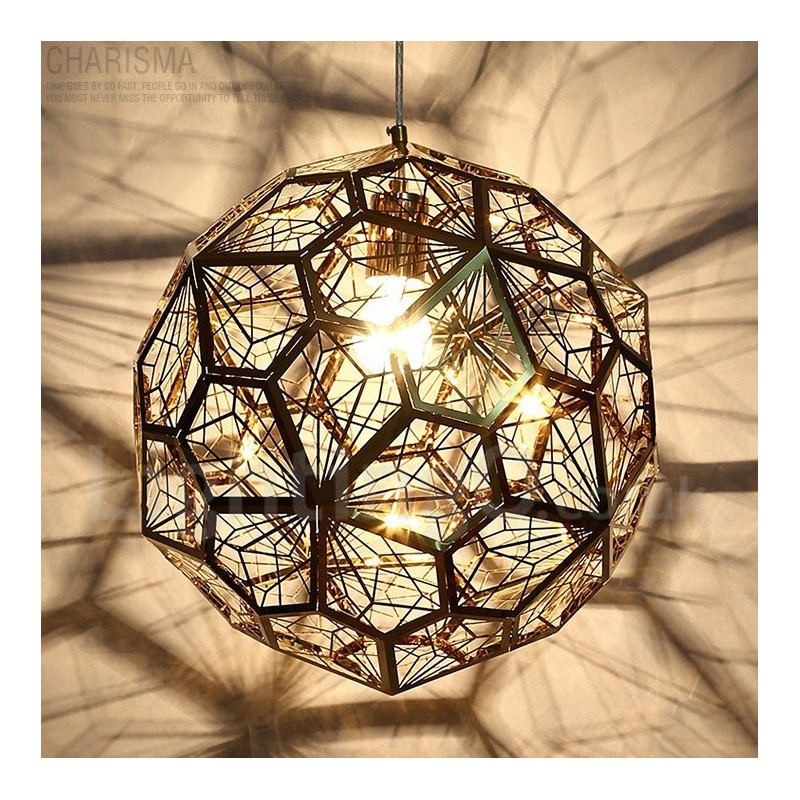 Lámpara colgante moderna contemporánea de una luz con forma de globo