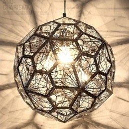 Lámpara colgante moderna contemporánea de una luz con forma de globo