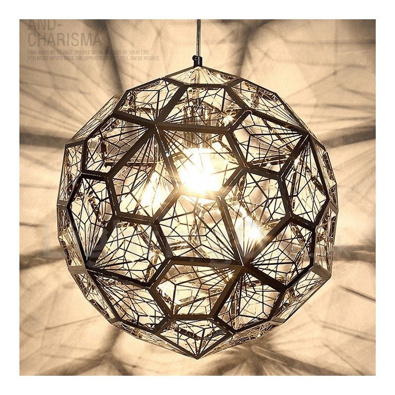 Lámpara colgante moderna contemporánea de una luz con forma de globo