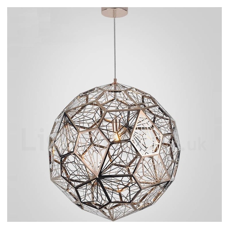 Lámpara colgante moderna contemporánea de una luz con forma de globo