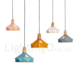Lámpara colgante moderna contemporánea de una sola luz en varios colores