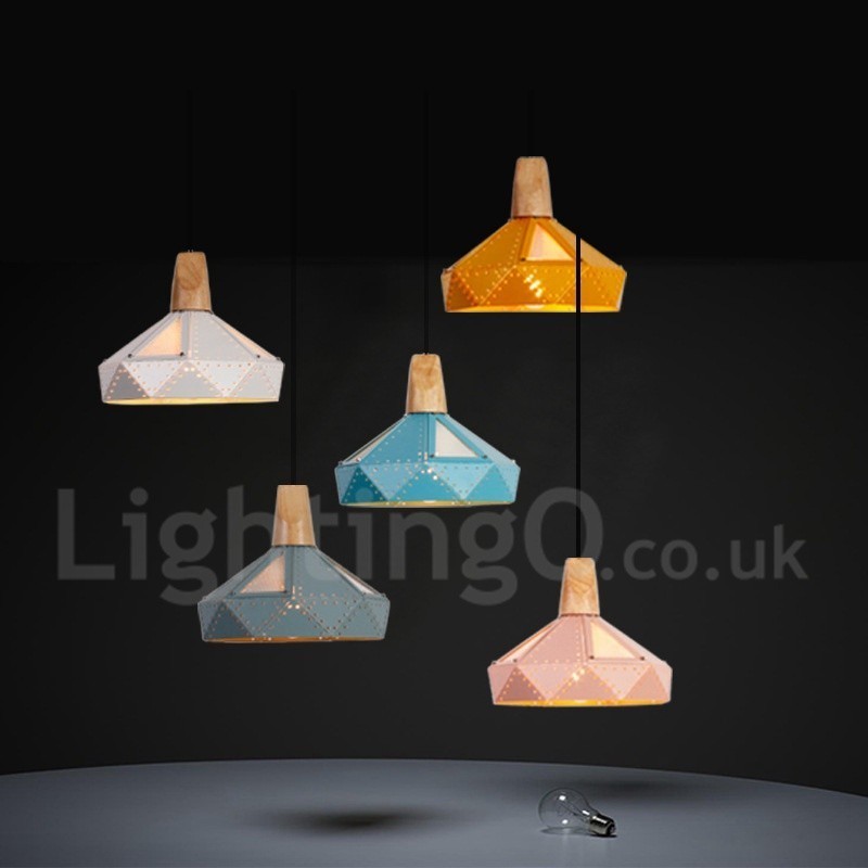 Lámpara colgante moderna contemporánea de una sola luz en varios colores