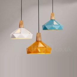 Lámpara colgante moderna contemporánea de una sola luz en varios colores