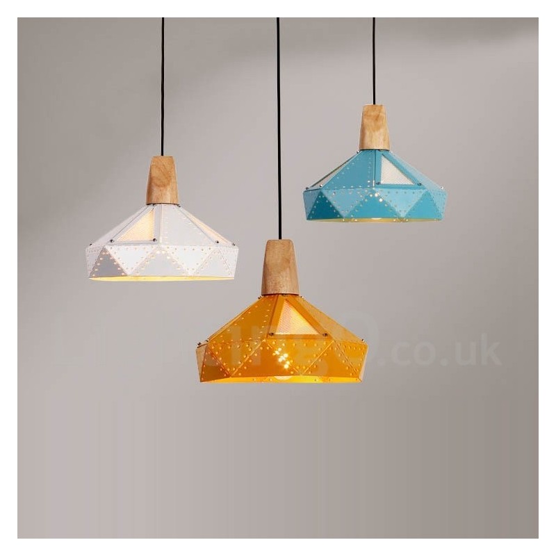 Lámpara colgante moderna contemporánea de una sola luz en varios colores