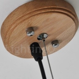 Lámpara colgante moderna contemporánea de madera de 3 luces