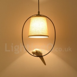 Lámpara colgante vintage rústica de 1 luz