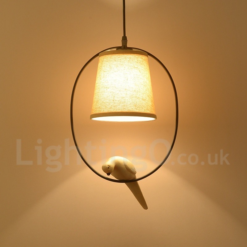 Lámpara colgante vintage rústica de 1 luz