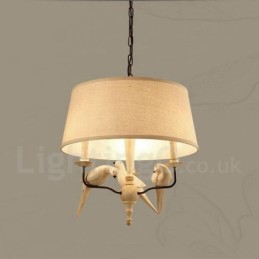 Lámpara colgante rústica vintage de 3 luces