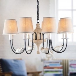 Lámpara colgante rústica vintage de 8 luces