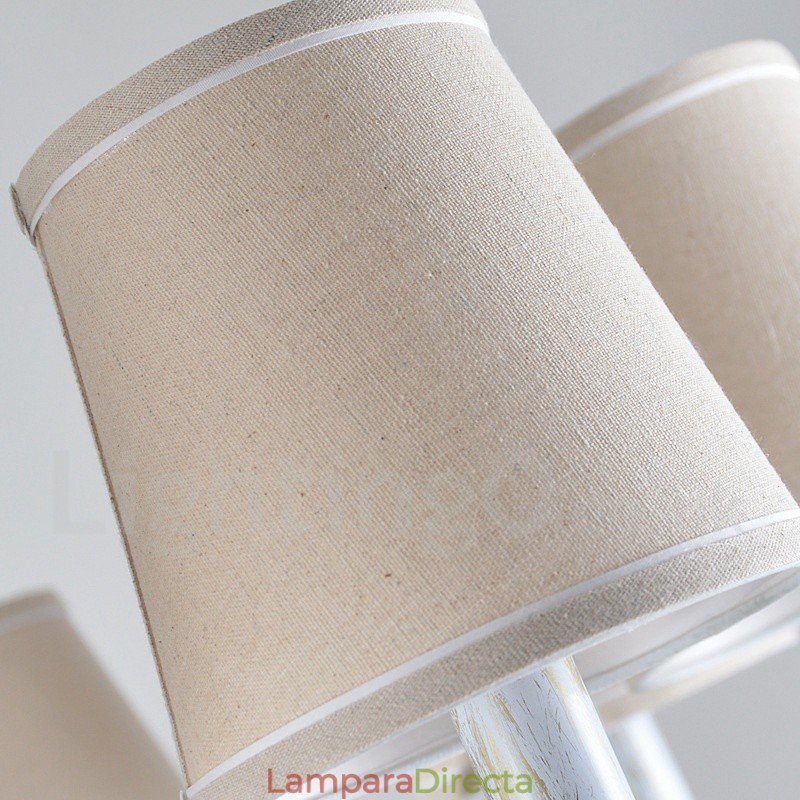 Lámpara colgante rústica vintage de 8 luces