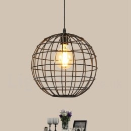 Lámpara colgante estilo globo vintage de estilo campestre